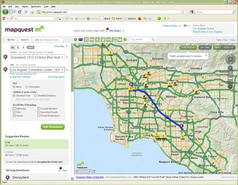 mapquest california driving directions